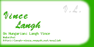 vince langh business card